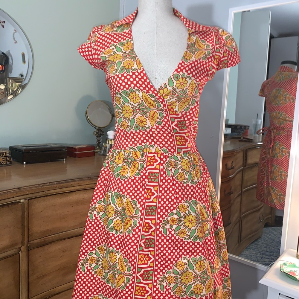 Cute Cotton Wrap Dress!